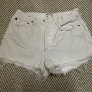Agolde Parker Vintage Cutoff White Jean Shorts